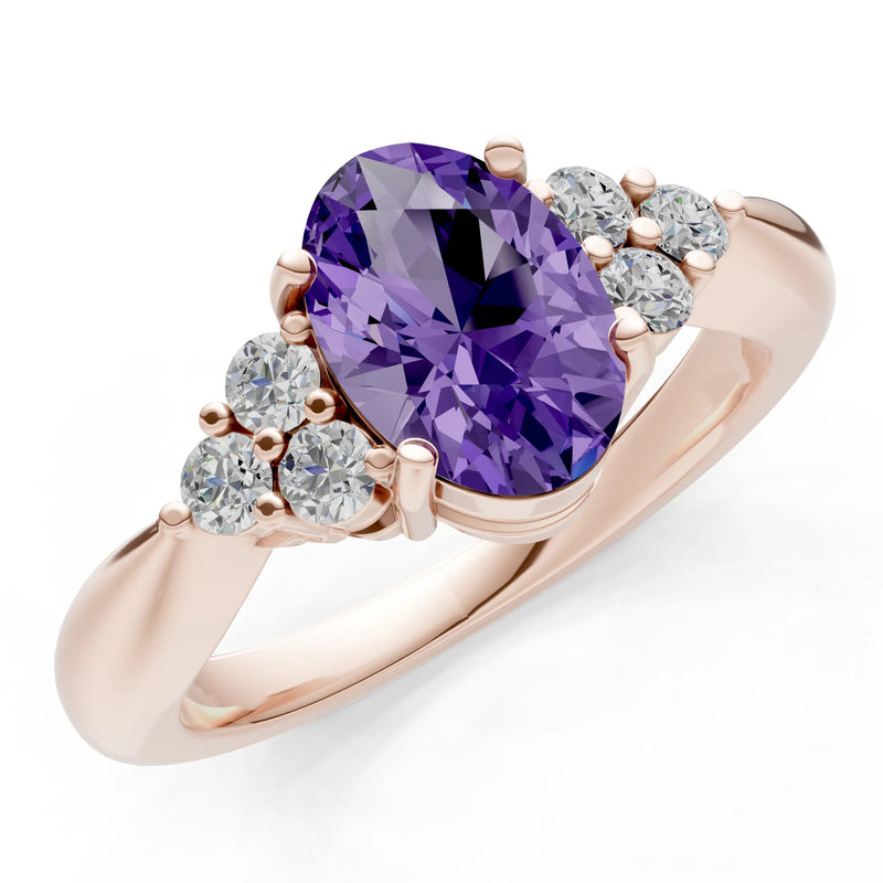 Oval Antique Inspired Design Engagement Ring