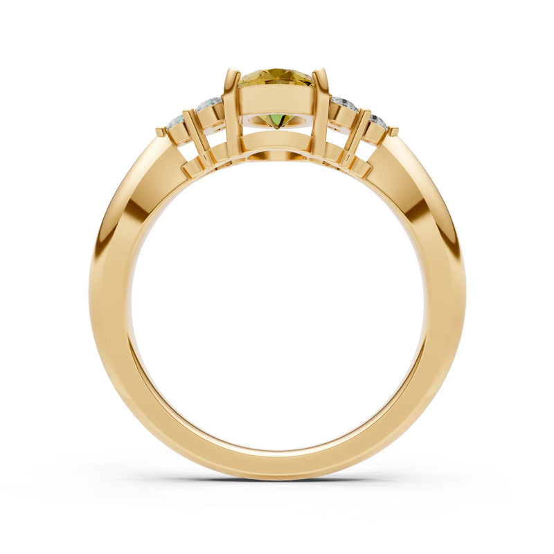 Oval Antique Inspired Design Engagement Ring