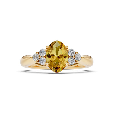 Oval Antique Inspired Design Engagement Ring