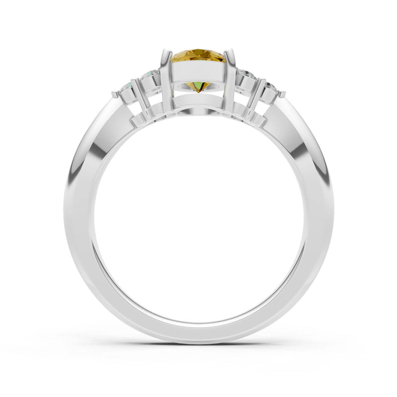 Oval Antique Inspired Design Engagement Ring