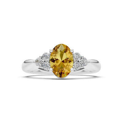 Oval Antique Inspired Design Engagement Ring