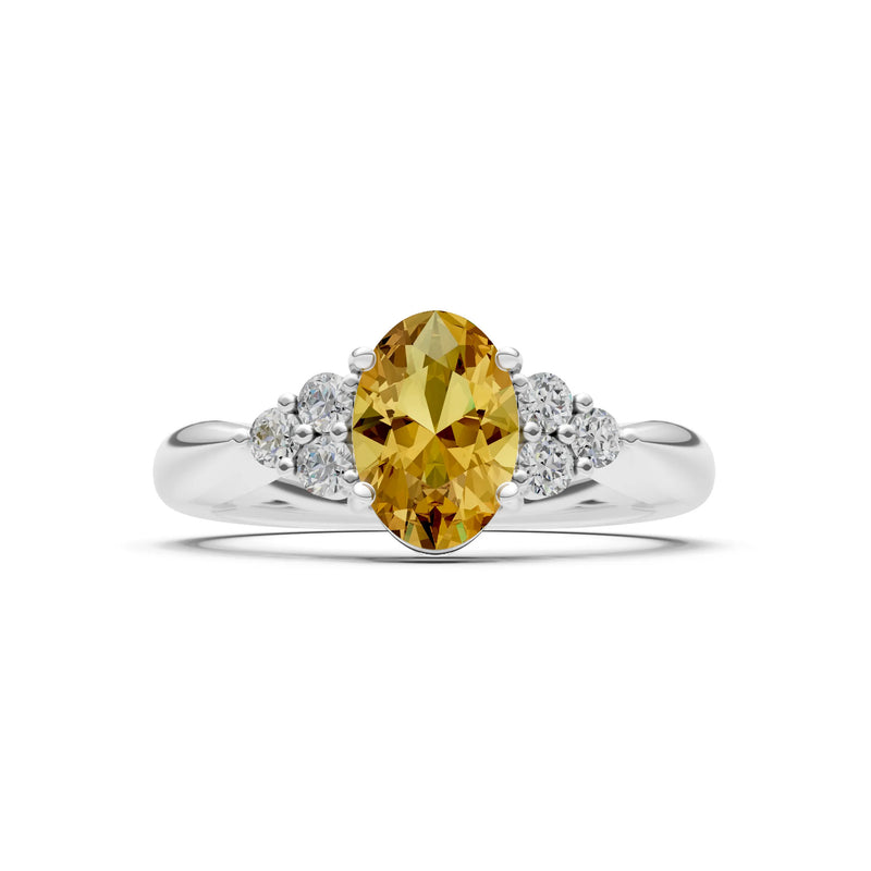 Oval Antique Inspired Design Engagement Ring