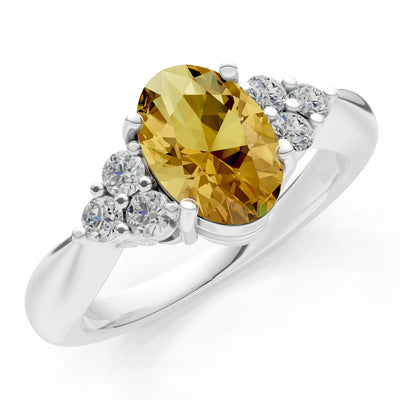 Oval Antique Inspired Design Engagement Ring