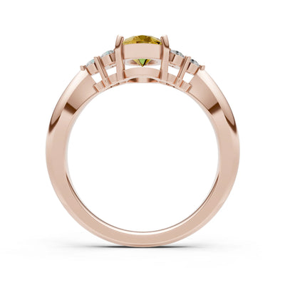 Oval Antique Inspired Design Engagement Ring