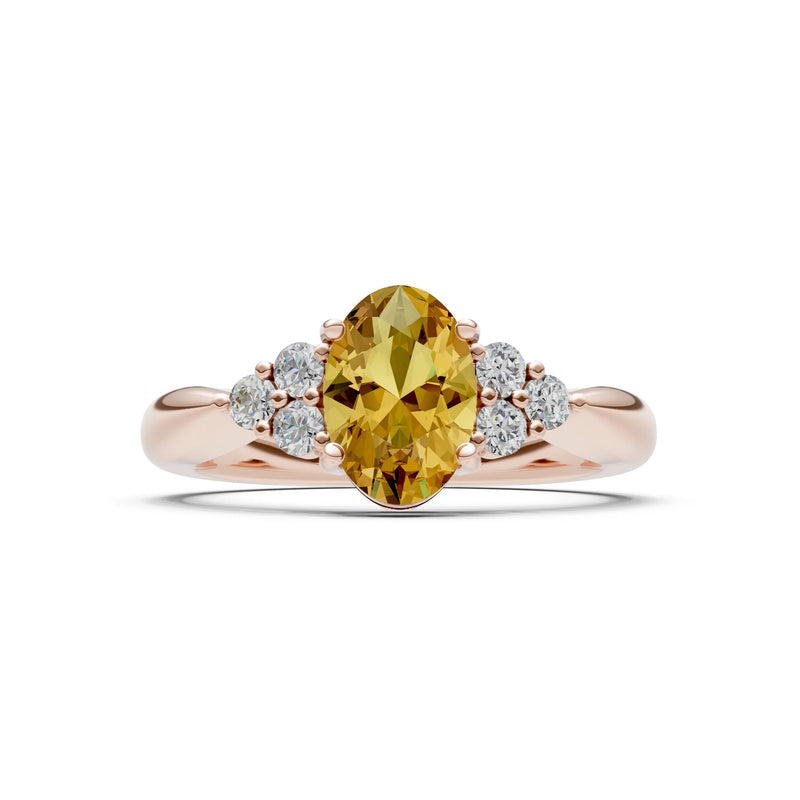 Oval Antique Inspired Design Engagement Ring