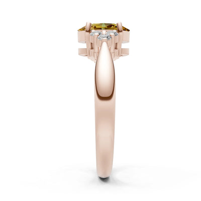 Oval Antique Inspired Design Engagement Ring