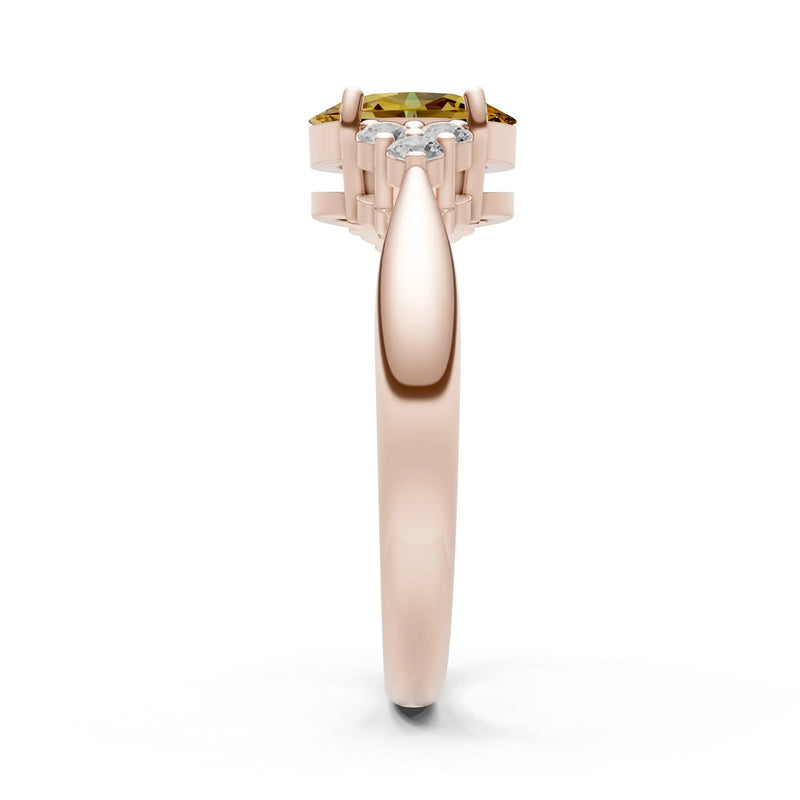 Oval Antique Inspired Design Engagement Ring