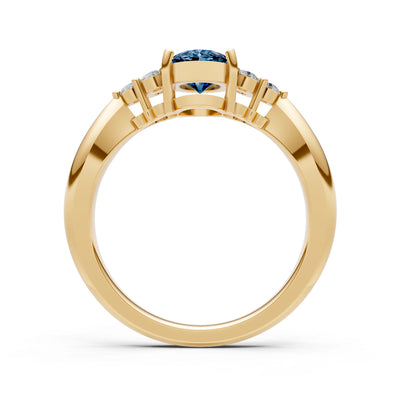 Oval Antique Inspired Design Engagement Ring