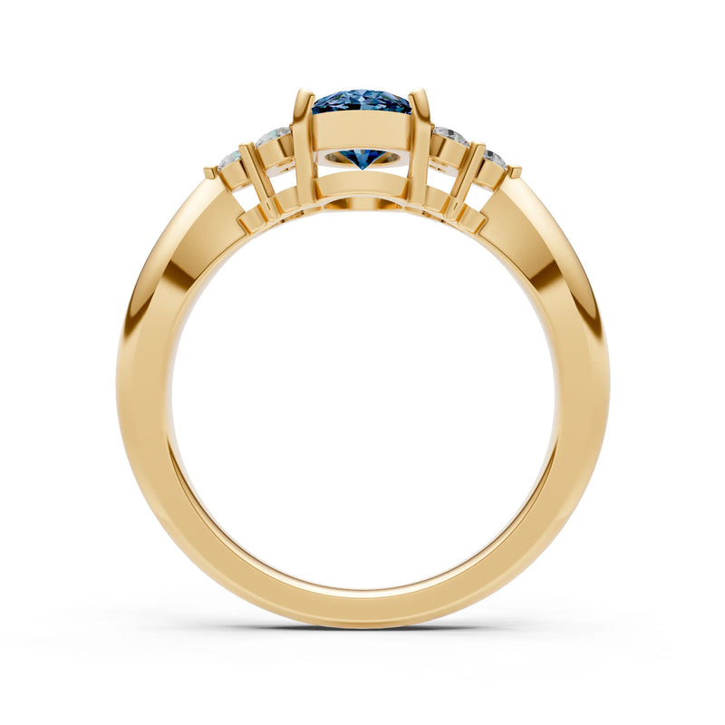 Oval Antique Inspired Design Engagement Ring