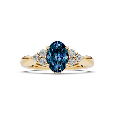 Oval Antique Inspired Design Engagement Ring