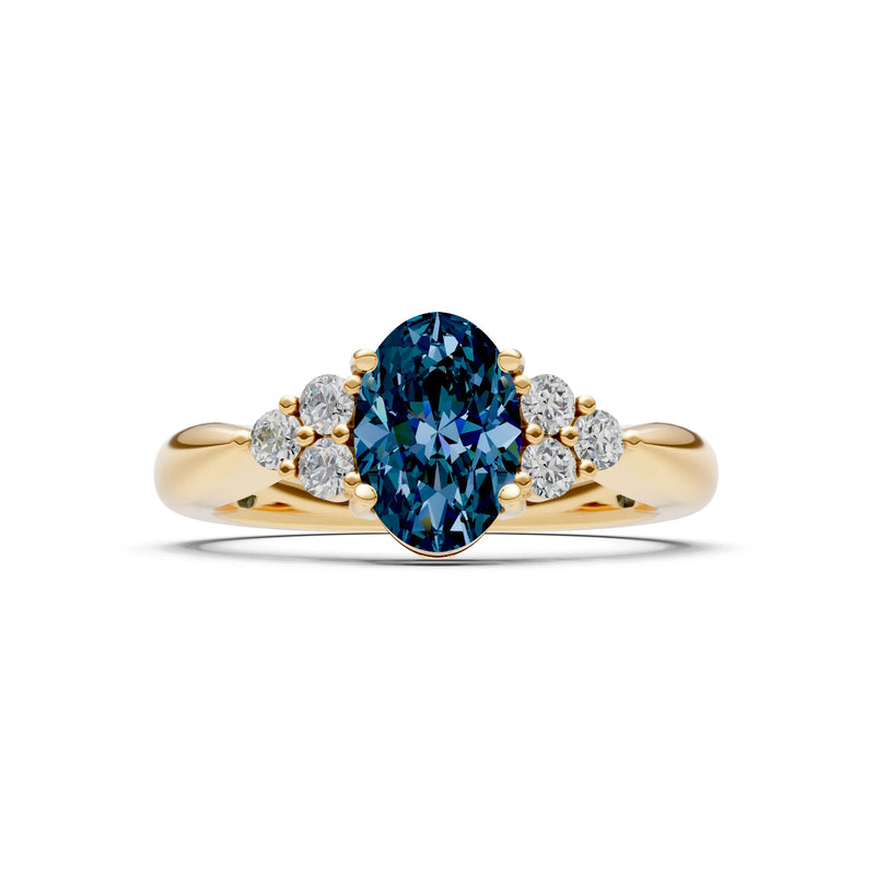 Oval Antique Inspired Design Engagement Ring