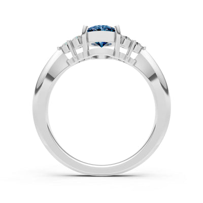 Oval Antique Inspired Design Engagement Ring