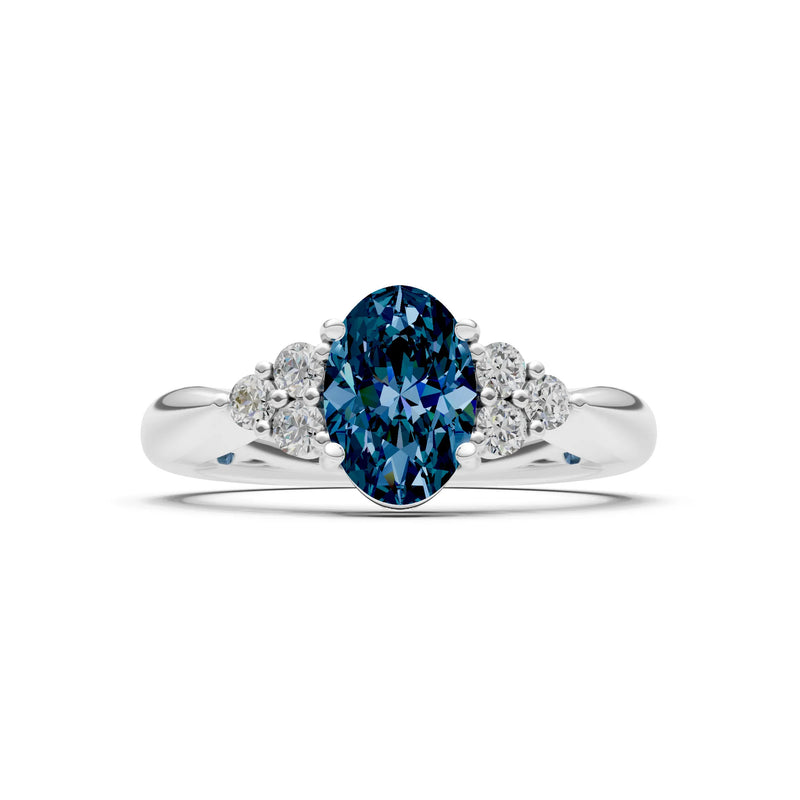 Oval Antique Inspired Design Engagement Ring