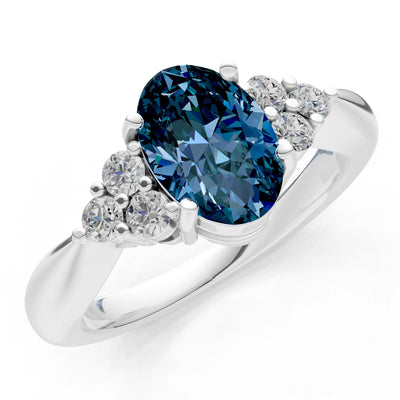 Oval Antique Inspired Design Engagement Ring