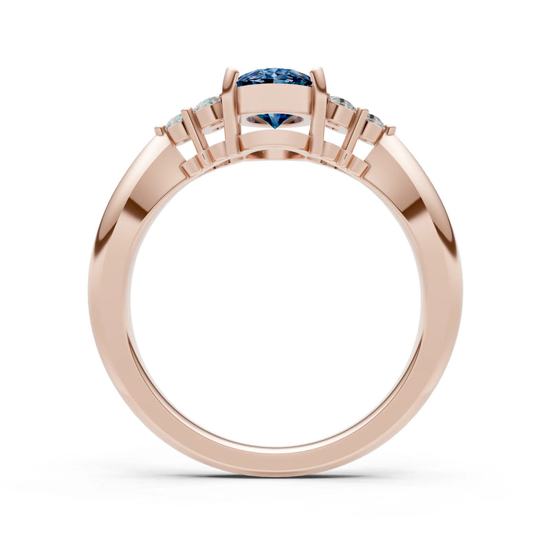 Oval Antique Inspired Design Engagement Ring