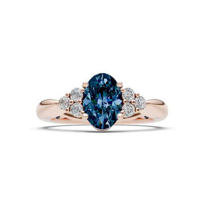 Oval Antique Inspired Design Engagement Ring