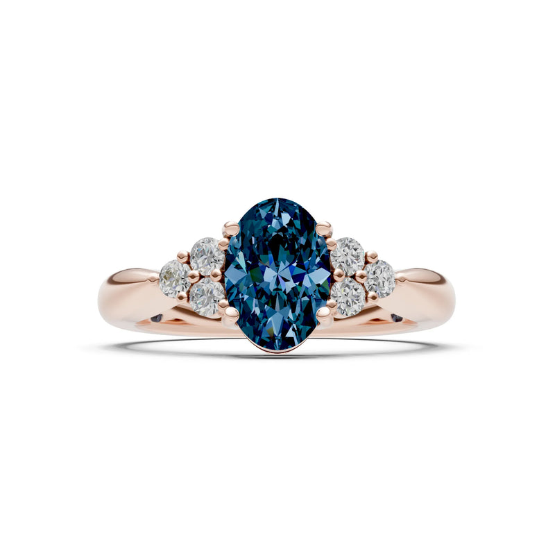 Oval Antique Inspired Design Engagement Ring
