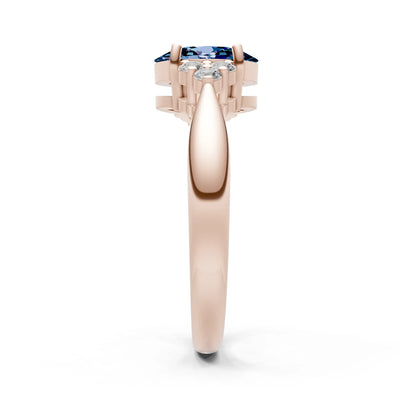 Oval Antique Inspired Design Engagement Ring