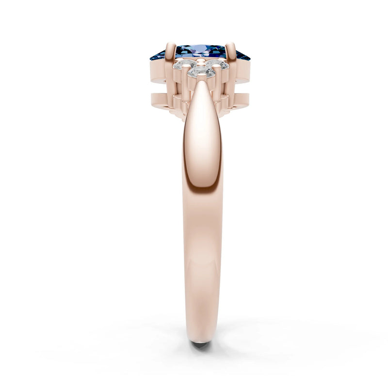 Oval Antique Inspired Design Engagement Ring