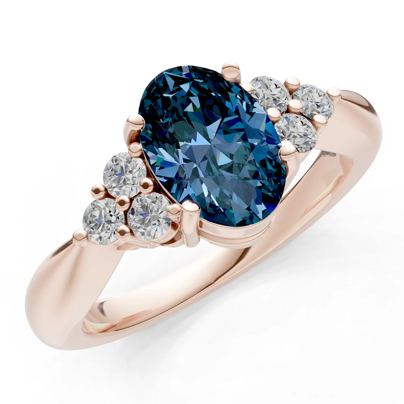 Oval Antique Inspired Design Engagement Ring