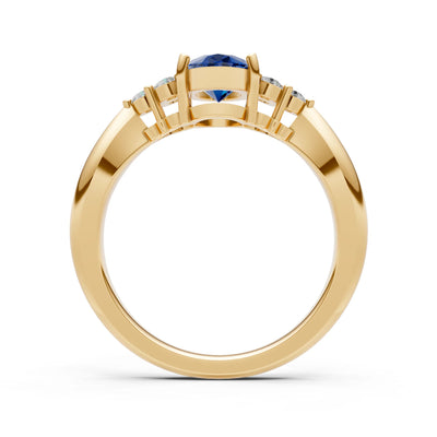 Oval Antique Inspired Design Engagement Ring
