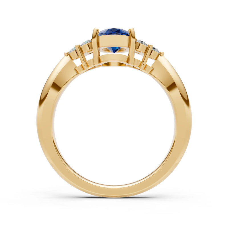 Oval Antique Inspired Design Engagement Ring