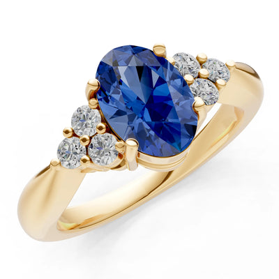 Oval Antique Inspired Design Engagement Ring