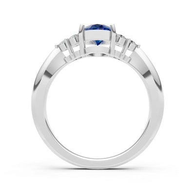 Oval Antique Inspired Design Engagement Ring