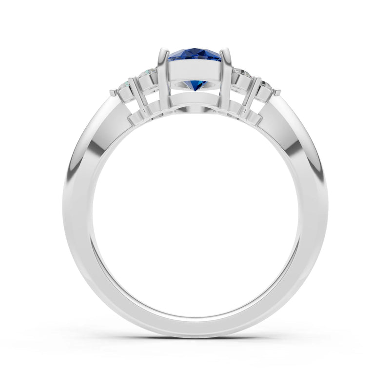 Oval Antique Inspired Design Engagement Ring