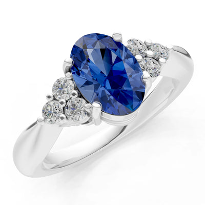 Oval Antique Inspired Design Engagement Ring