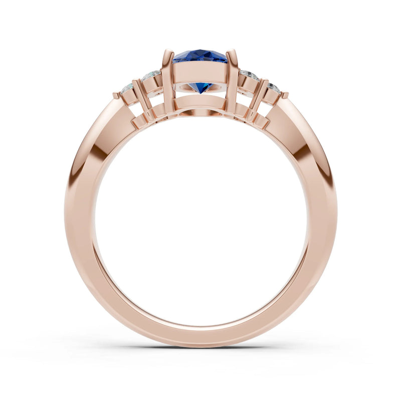 Oval Antique Inspired Design Engagement Ring
