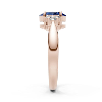 Oval Antique Inspired Design Engagement Ring