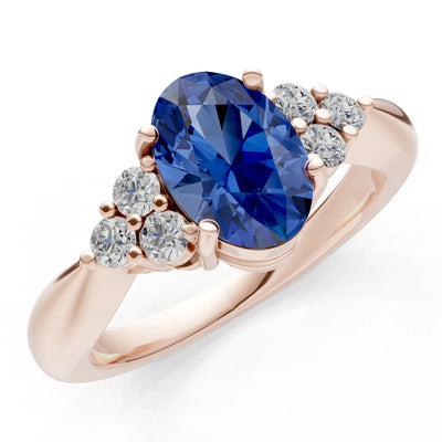 Oval Antique Inspired Design Engagement Ring