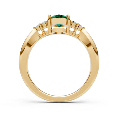 Oval Antique Inspired Design Engagement Ring