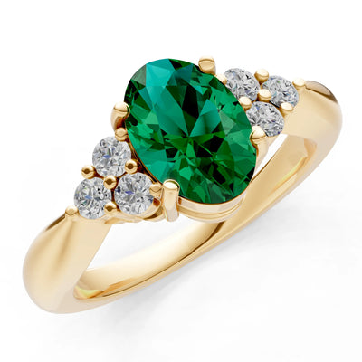 Oval Antique Inspired Design Engagement Ring