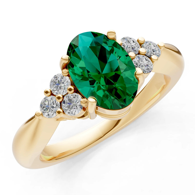 Oval Antique Inspired Design Engagement Ring