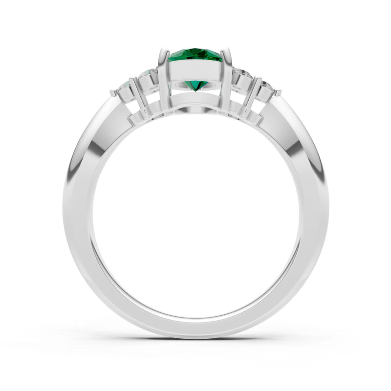 Oval Antique Inspired Design Engagement Ring