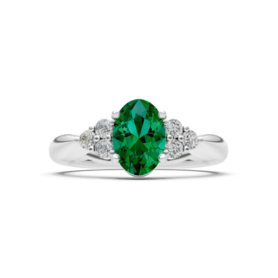 Oval Antique Inspired Design Engagement Ring