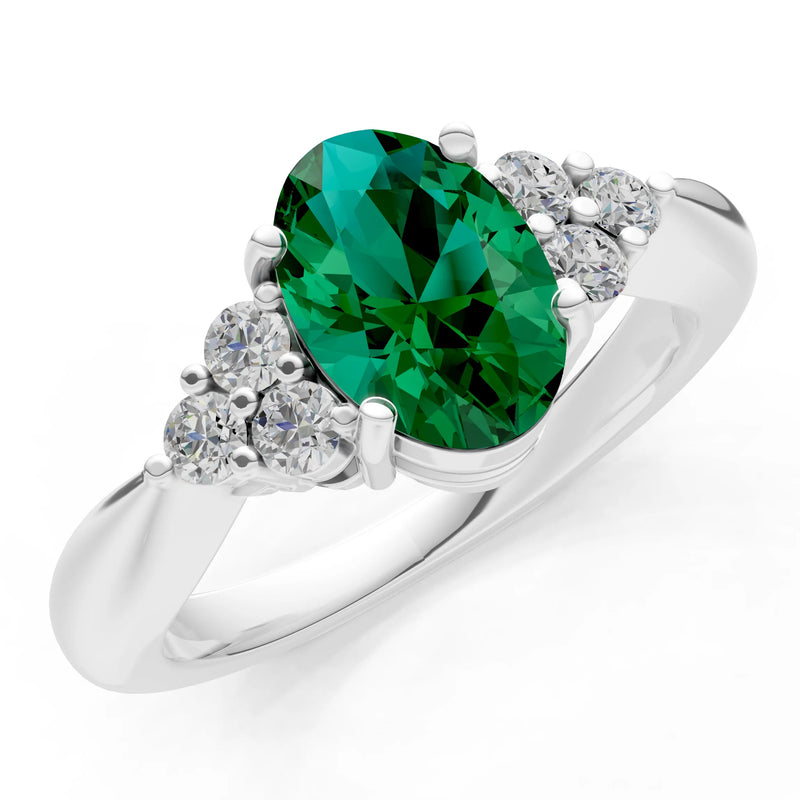 Oval Antique Inspired Design Engagement Ring