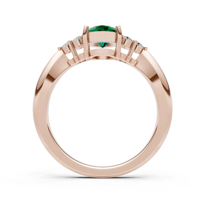 Oval Antique Inspired Design Engagement Ring