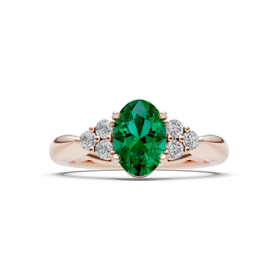 Oval Antique Inspired Design Engagement Ring