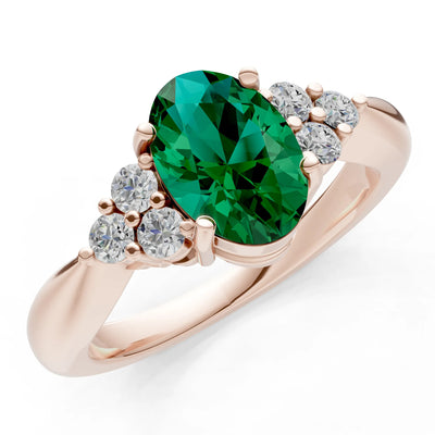 Oval Antique Inspired Design Engagement Ring