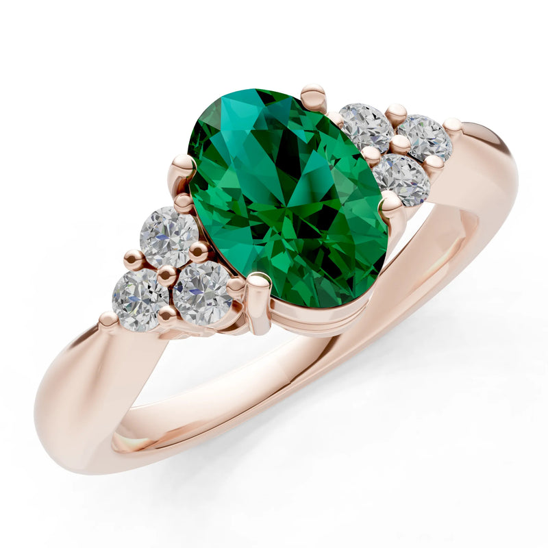 Oval Antique Inspired Design Engagement Ring