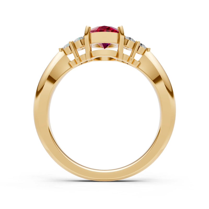 Oval Antique Inspired Design Engagement Ring