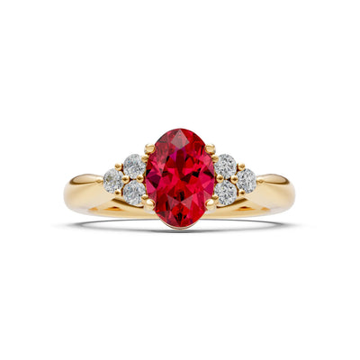 Oval Antique Inspired Design Engagement Ring