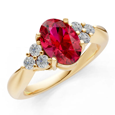 Oval Antique Inspired Design Engagement Ring