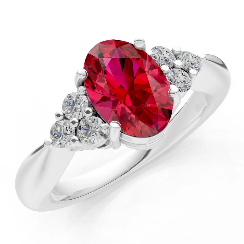 Oval Antique Inspired Design Engagement Ring
