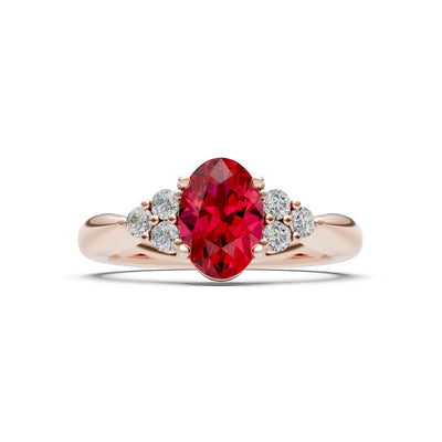 Oval Antique Inspired Design Engagement Ring