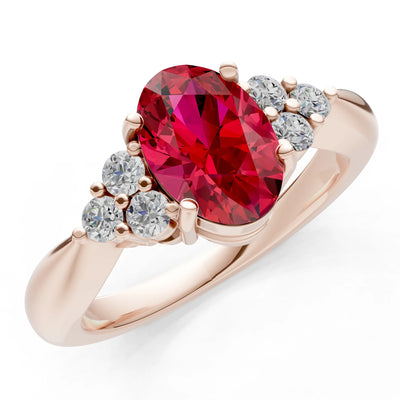 Oval Antique Inspired Design Engagement Ring