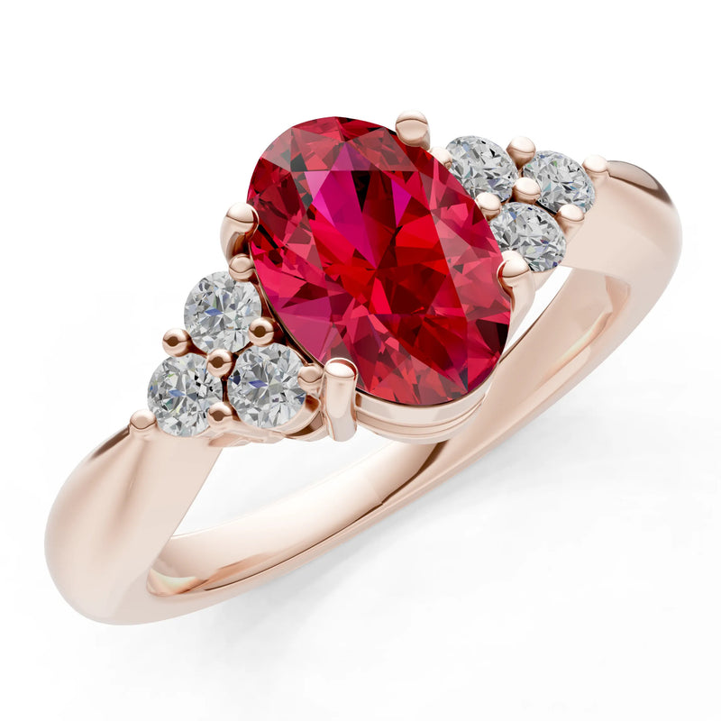 Oval Antique Inspired Design Engagement Ring